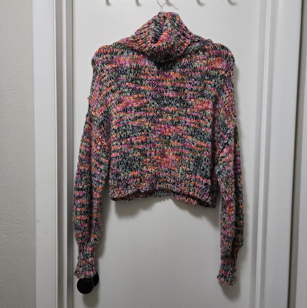 Multicolor Cropped Sweater